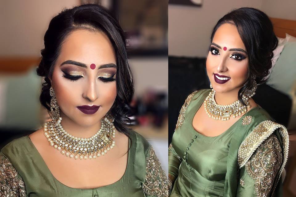 Engagement makeup & hair