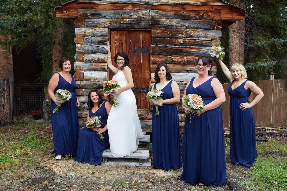 Blue dresses