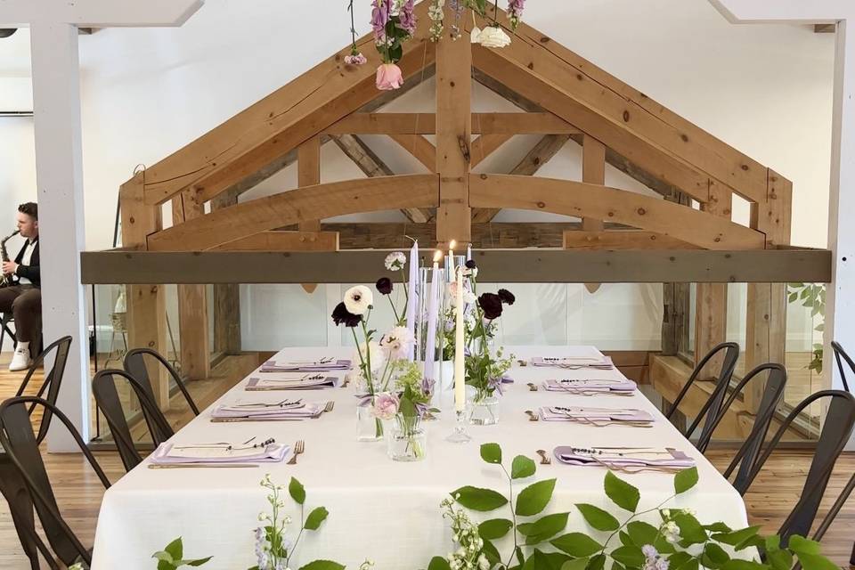 Hanging floral installation