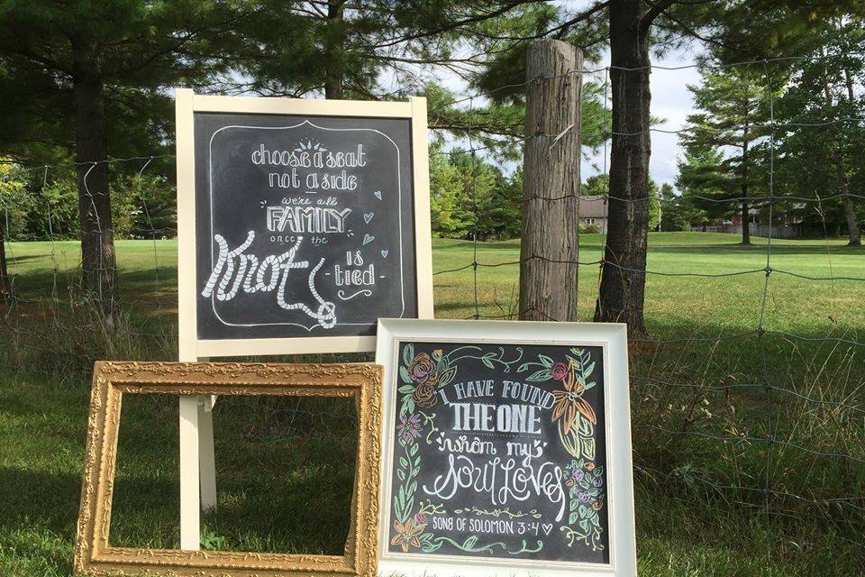 Chalk boards & frames