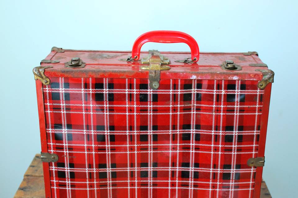 Plaid tin case