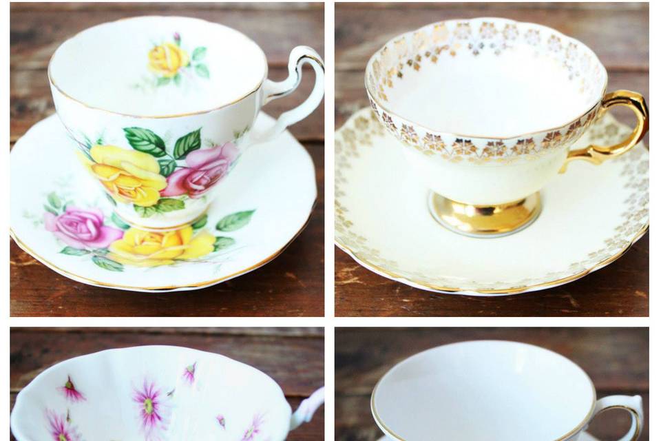 Vintage tea cups