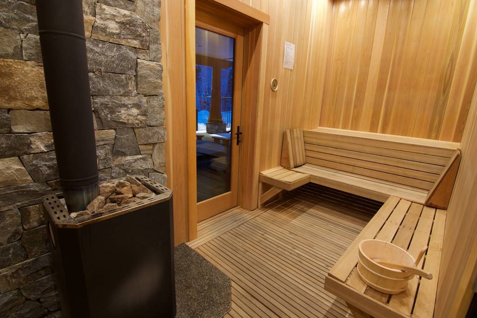 Traditional wood-fired sauna