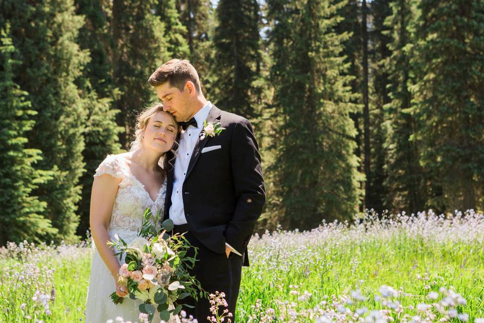 Couple in Wild Flowers