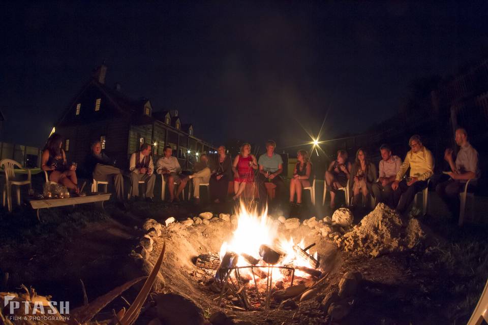 Fire pit wedding in Winnipeg