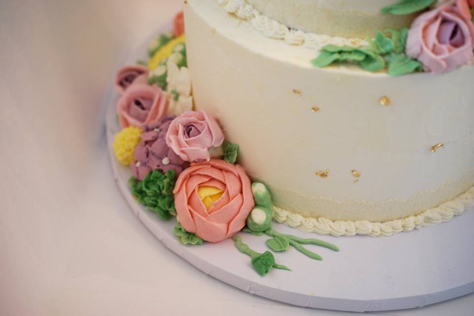 Flower Wreath Buttercream Cake