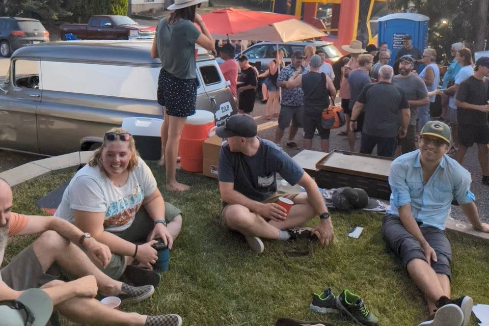 Bouncy castle at wedding