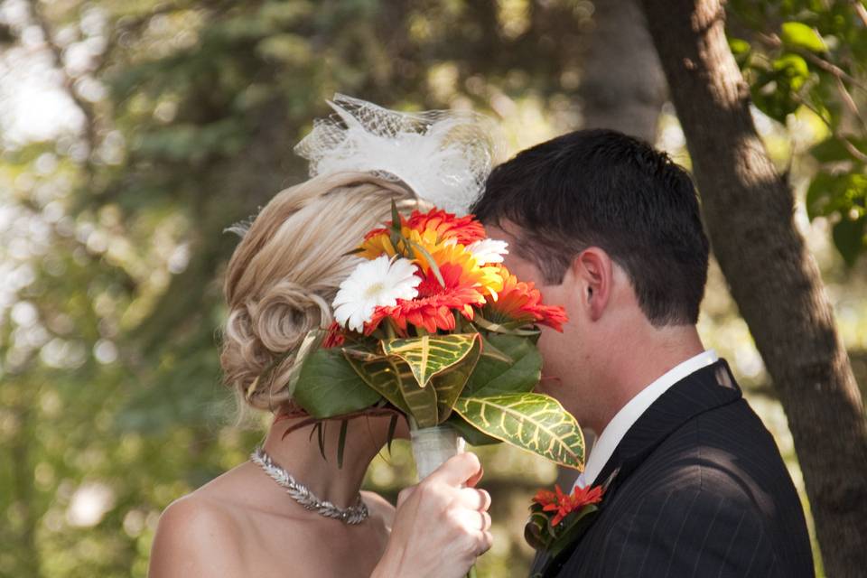 Hiding behind flowers - Blondine McRonald Photography