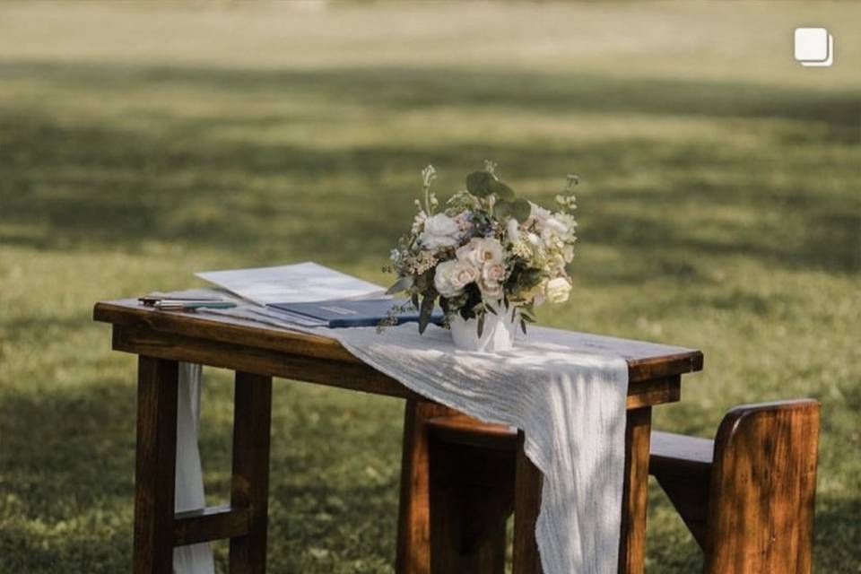 Signing Table and Bench