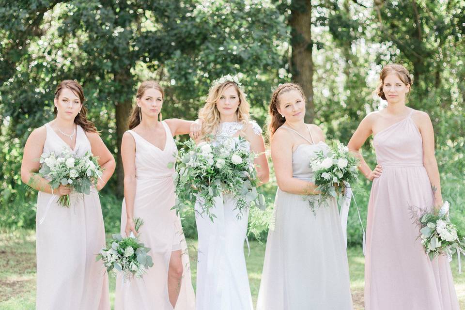 Bouquet & flower crown