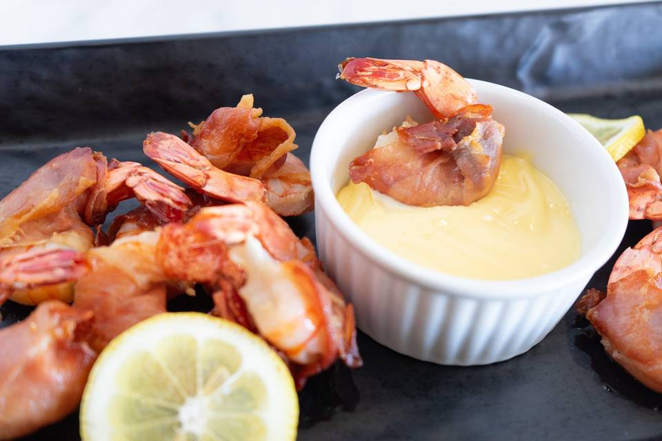 Proscuitto Wraped Prawns