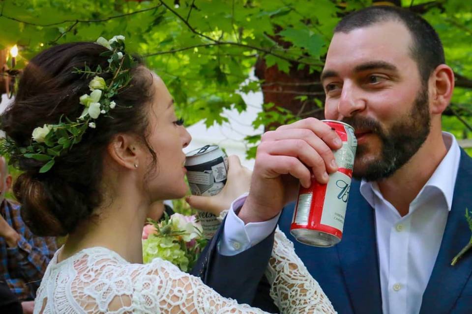 Cheers!  Elopement style!