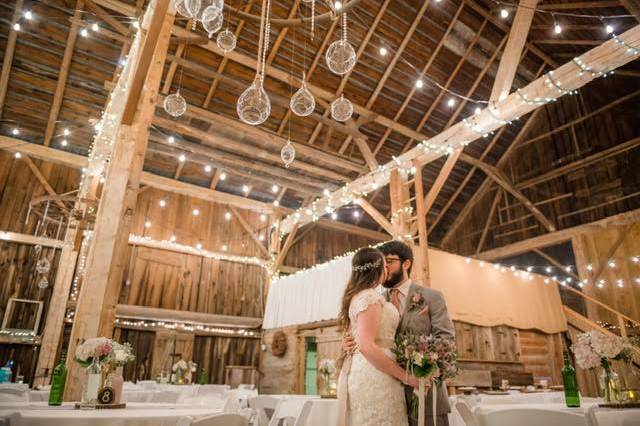 Inside the barn