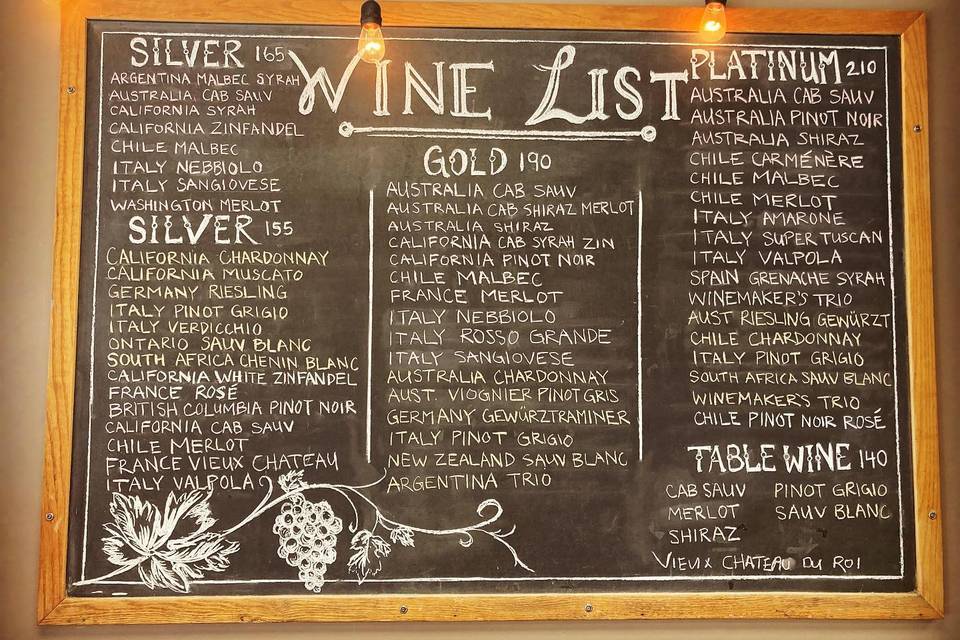 Wine List