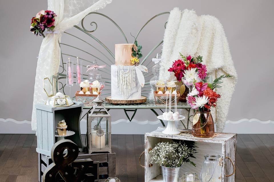 Boho sweet table