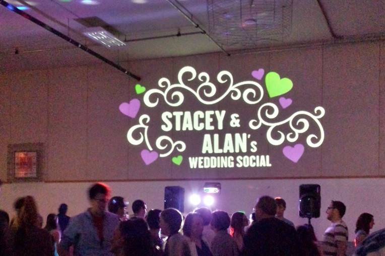 Wedding Social lighted banner