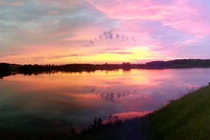 Lake by Onanole, best sunsets.