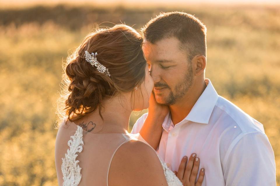 Canola Field Sunset wedding