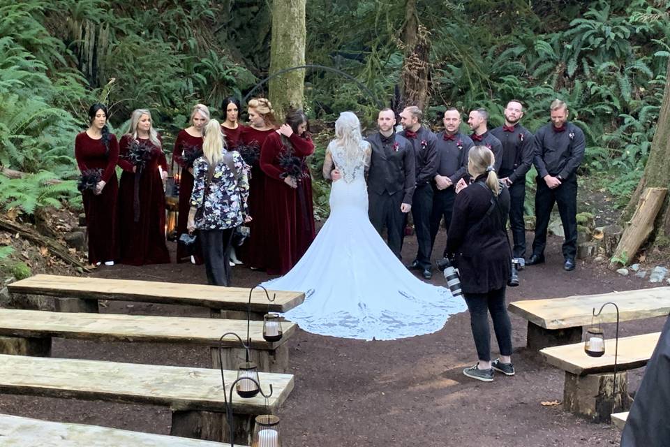 A beach wedding