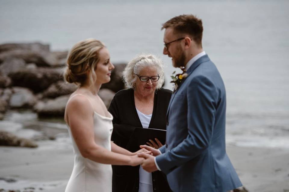 A beach wedding