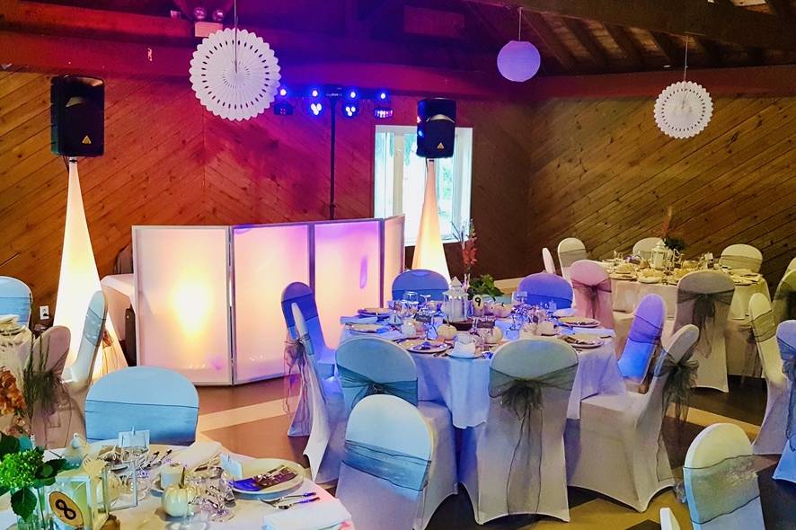 DJ setup for an intimate wedding