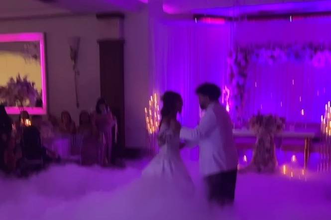 First dance clouds and purple lighting