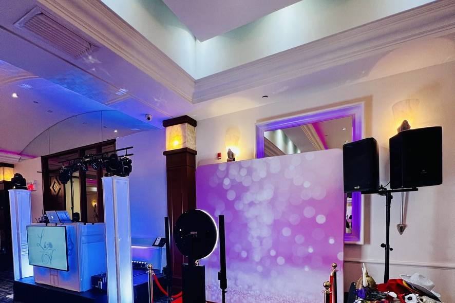 Wedding DJ and Photo Booth reception setup