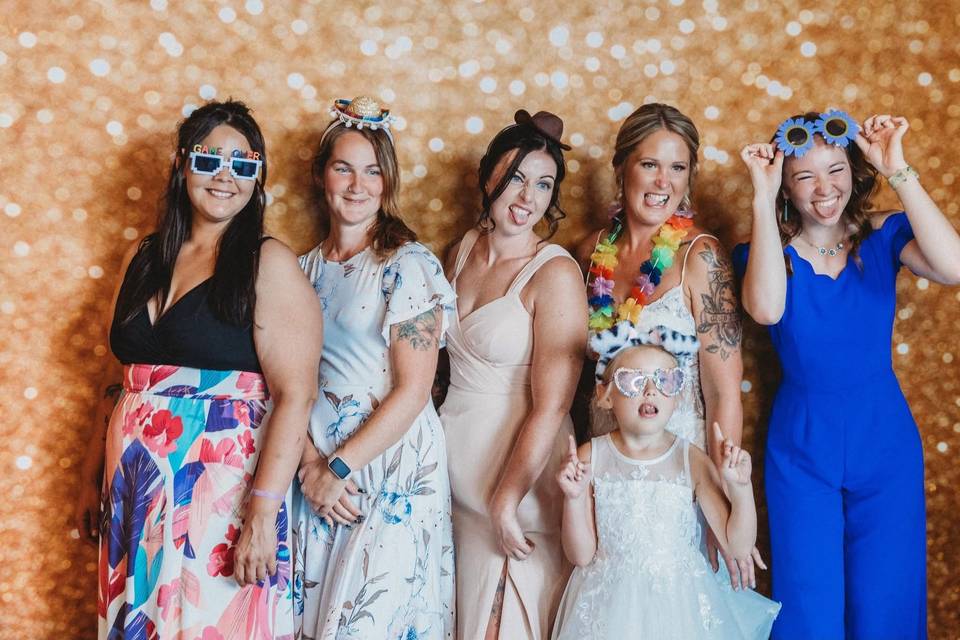 Beautiful guests posing