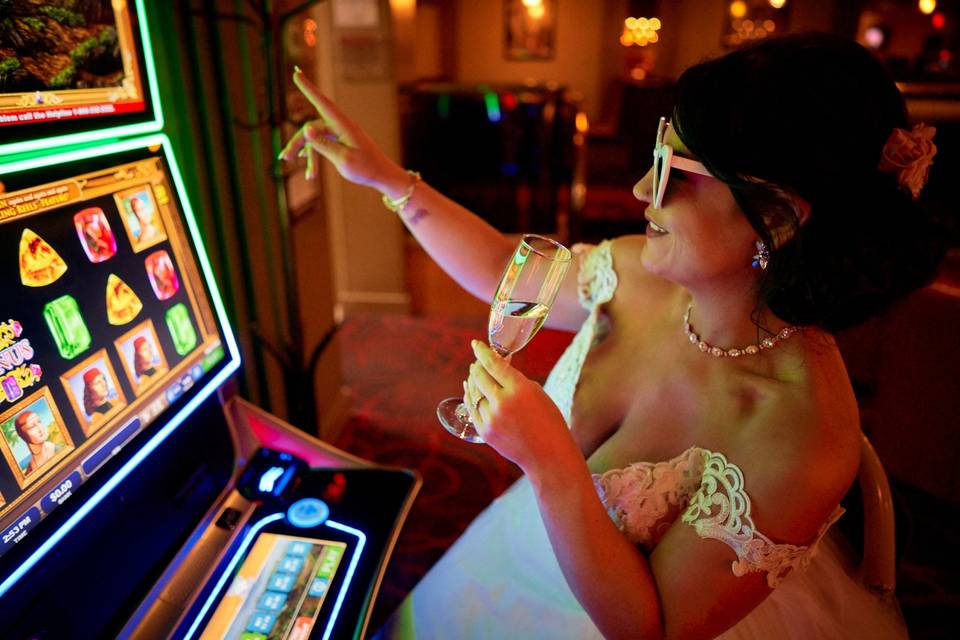 Bride gambling
