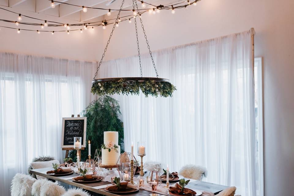 Intimate wedding table