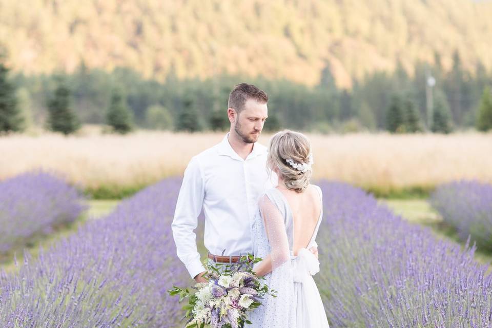 Couple in the Lavender Field