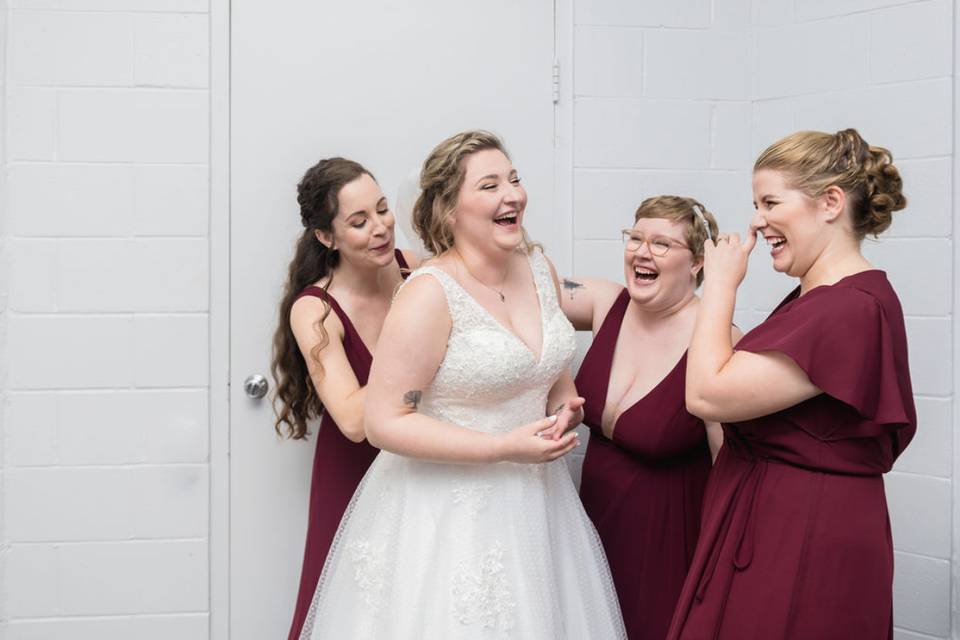 Melissa and her Bridesmaids