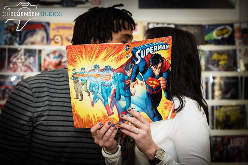 Comic Book Engagement Photos