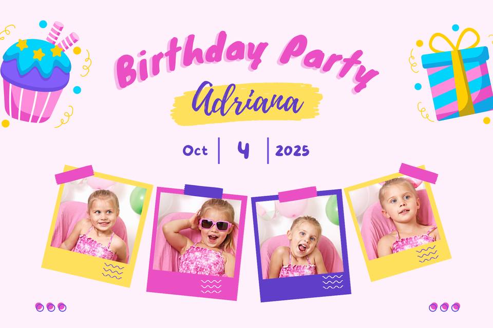 Template for kids'party