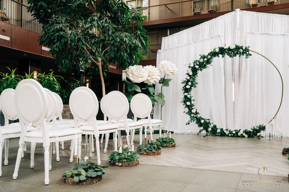 Gold Ring Arch with Florals