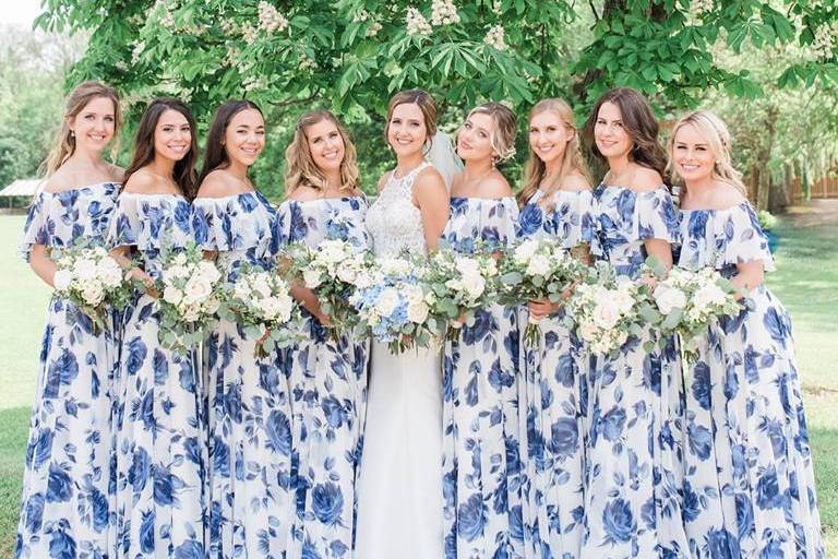 Blu Ivory bride and wedding party