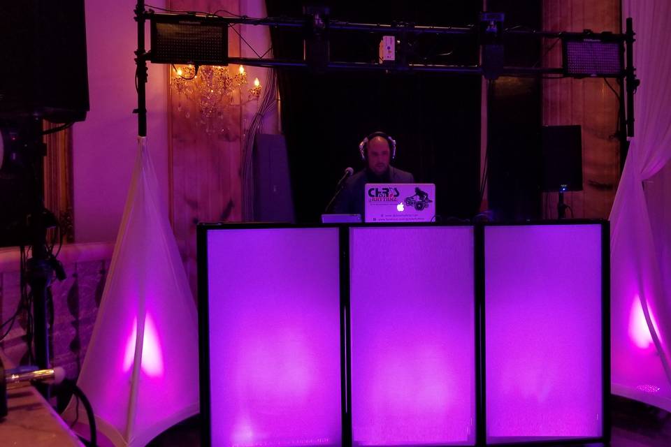 DJ Booth Facade w/ Lights