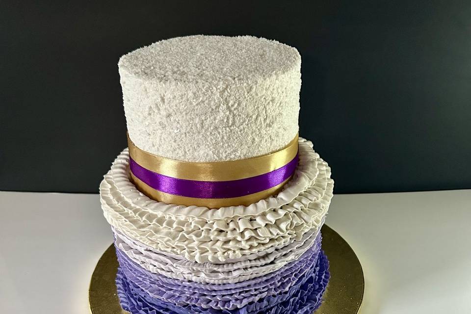 Violet ruffle cake