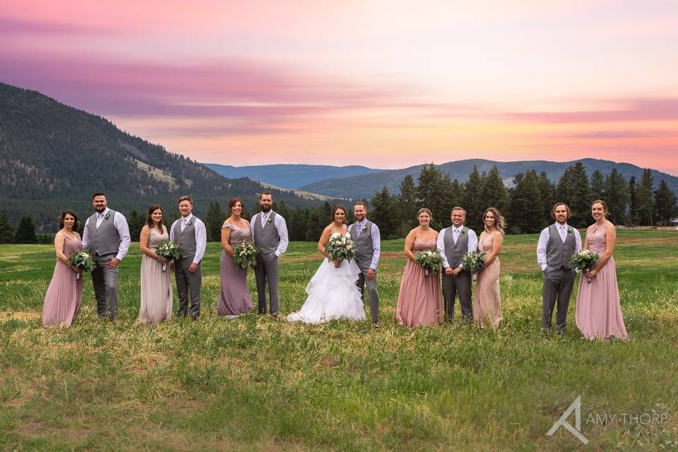 Sunset Wedding Party