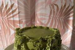 Sage green vintage cake