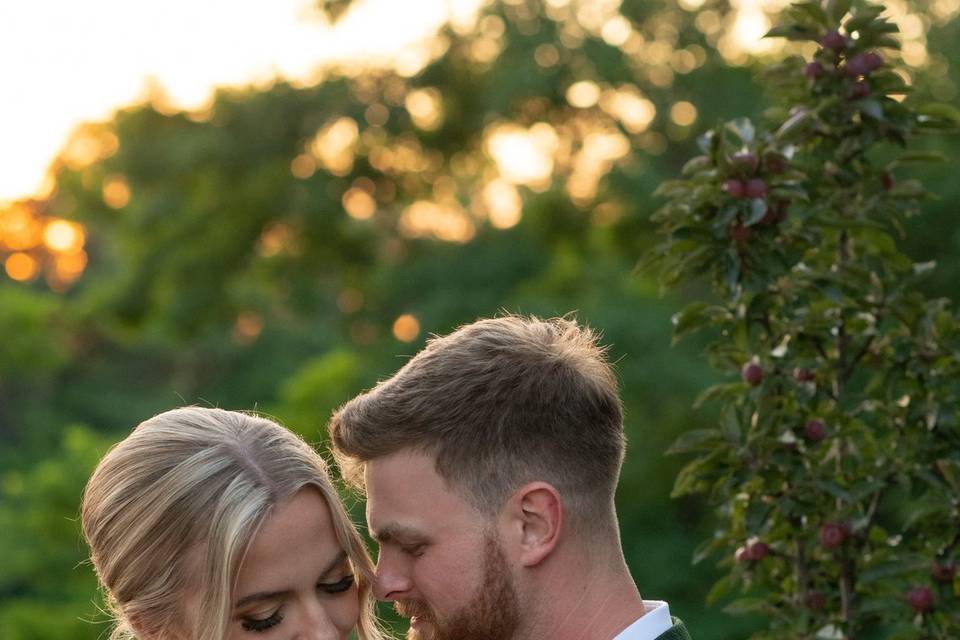 Sunset with Bride & Groom