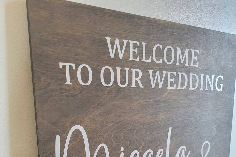 Wedding welcome sign