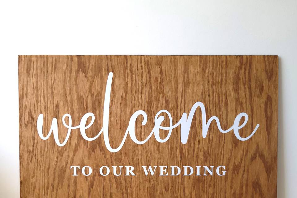 Wedding welcome sign