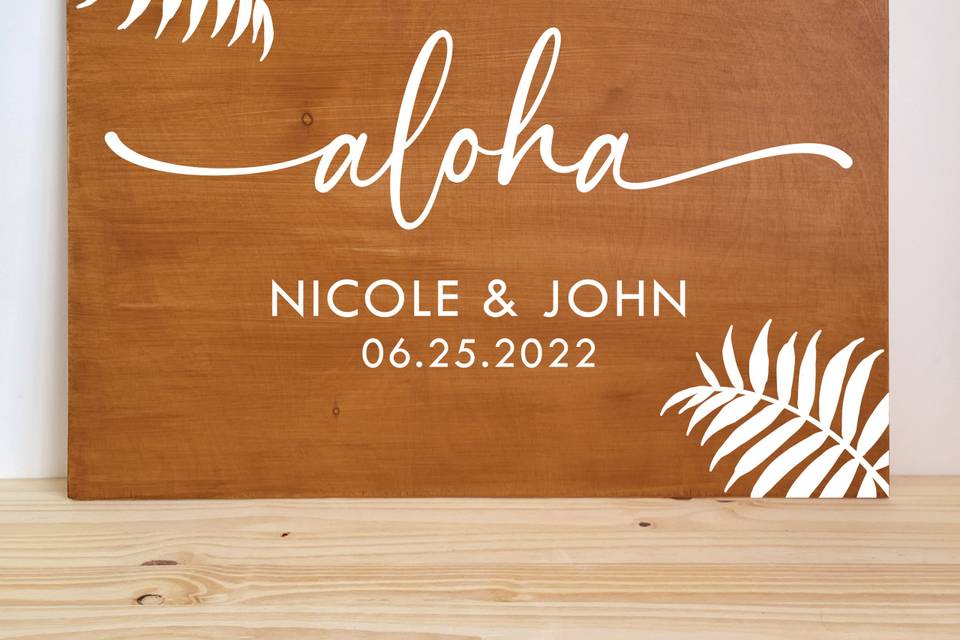 Wedding welcome sign