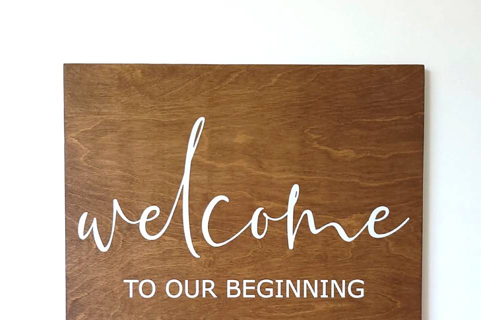 Wedding welcome sign