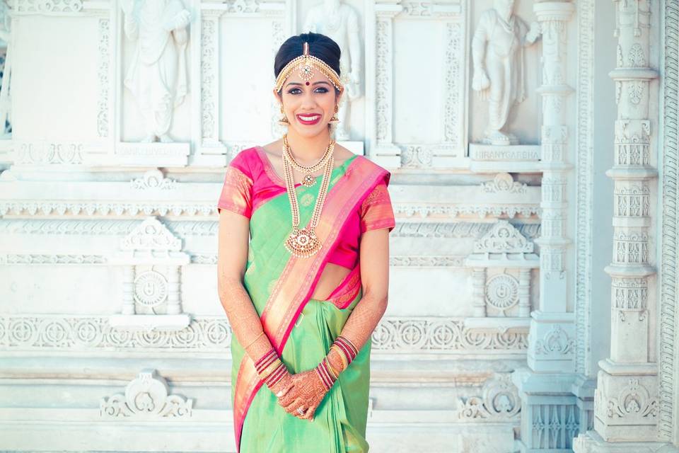 South Indian Bride at BAPS