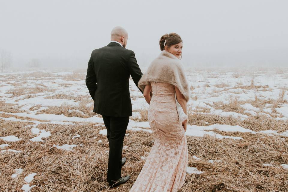 Foggy February wedding