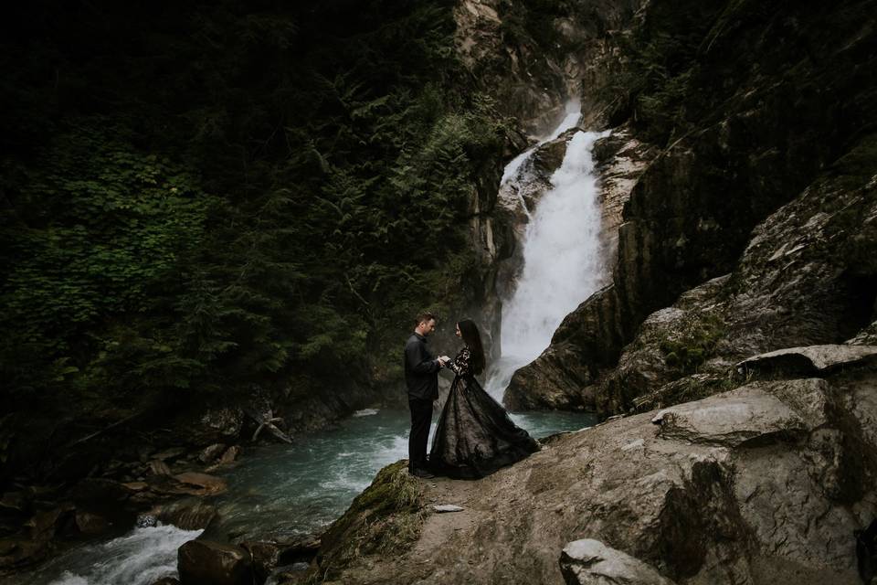 Golden adventure elopement