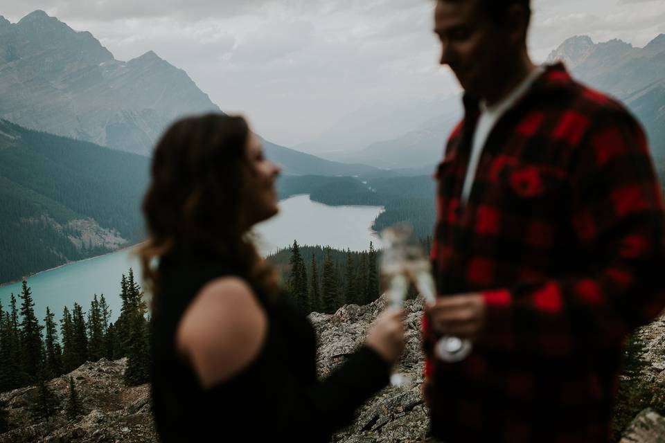 Peyto Lake engagement