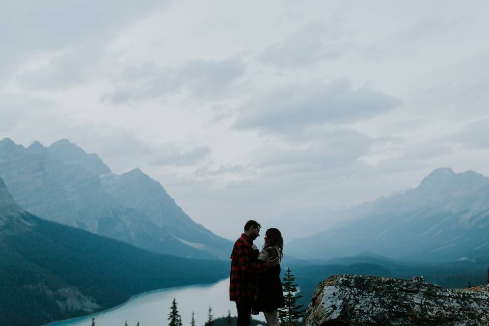 Peyto Lake engagement